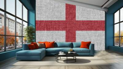 Flag of England on fabric Wall mural