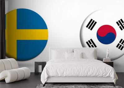 Russia 2018 Group F Sweden versus South Korea Wall mural