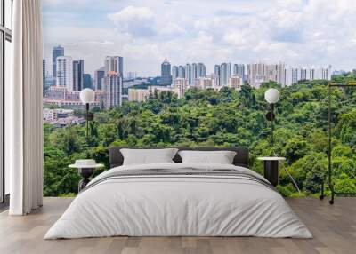 Singapore Nature, forrest and Buildings Wall mural