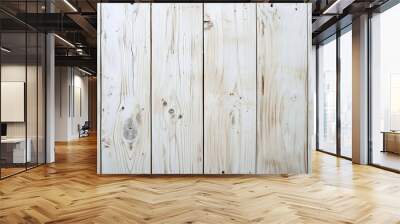 old white rustic wooden planks with space for text, wooden background, wallpaper Wall mural