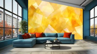 yellow geometric abstract background Wall mural