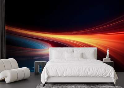 Line glowing motion blur illustration light background, energy neon light, effect bright line glowing motion blur Wall mural