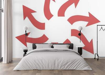 8 ways circle arrow strategy Wall mural