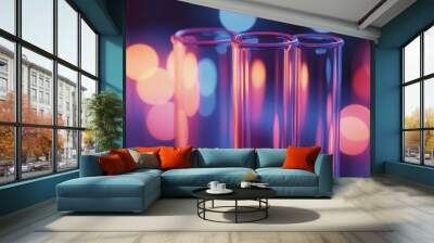 Abstract portrait of test tubes Wall mural