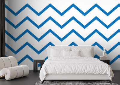 Regular black and white zigzag chevron pattern, seamless zig zag line texture abstract geometry background Wall mural