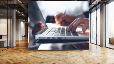 Businessman working in office Wall mural