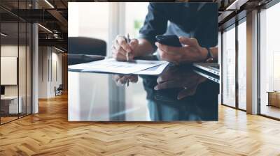 Businessman working Wall mural