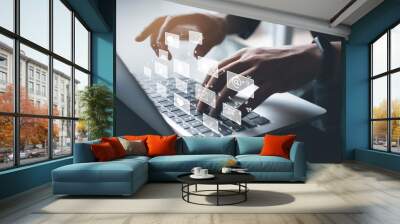 social network communication Wall mural