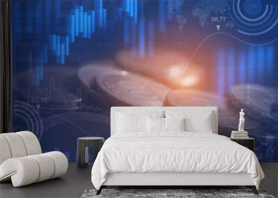 Stock market analysis Wall mural