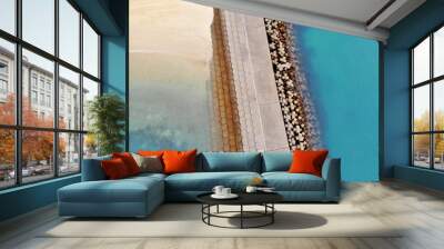 View over the Breakwater and Tetra Pods, At Ooita, Japan Wall mural