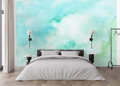 soft green watercolor texture background Wall mural