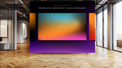 Abstract gradient fluid blur background with grainy texture and colorful rainbow gradient. Modern wallpaper design for social media, idol poster, banner, flyer. Wall mural