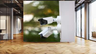 Outdoor CCTV monitoring, security cameras. Wall mural