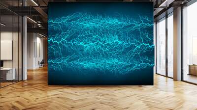 blue bolt vector, thunder Wall mural