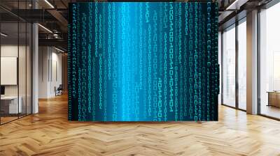 Blue cyber circuit future technology concept background Wall mural