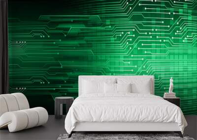 cyber circuit future technology concept background
 Wall mural