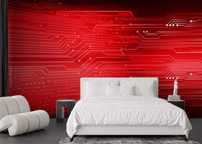 cyber circuit future technology concept background Wall mural