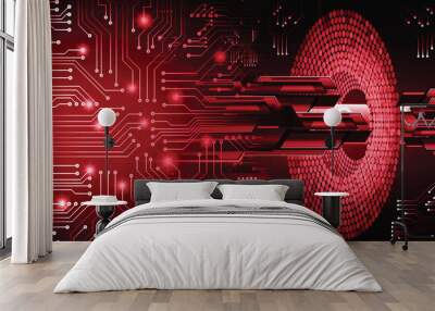 cyber circuit future technology concept background Wall mural