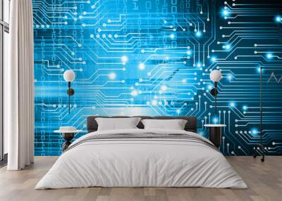 cyber circuit future technology concept background
 Wall mural