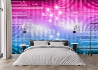 cyber circuit future technology concept background Wall mural