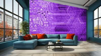 cyber circuit future technology concept background Wall mural