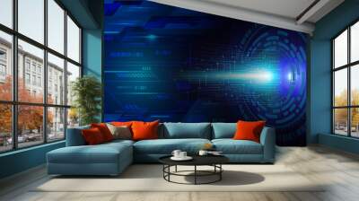 cyber circuit future technology concept background
 Wall mural