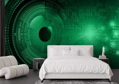 eye cyber circuit future technology concept background Wall mural