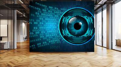 eye cyber circuit future technology concept background
 Wall mural