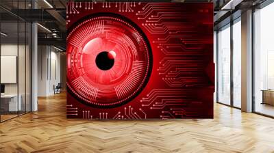 eye cyber circuit future technology concept background
 Wall mural