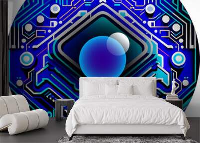 eye technology concept Wall mural