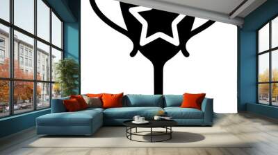 Winner success icon symbol image vector. Illustration of reward champion win championship bedge image design Wall mural