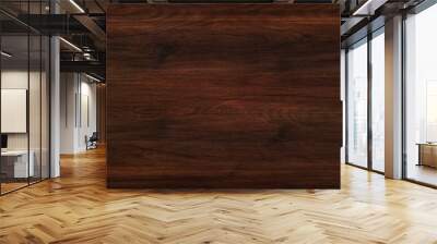 Brown wooden background. Wood dark abstract texture. Wall mural