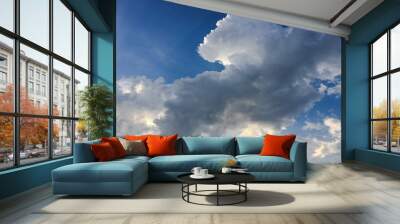 cloud on blue sky background. clouds sky Wall mural