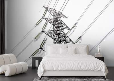 electricity poles Wall mural