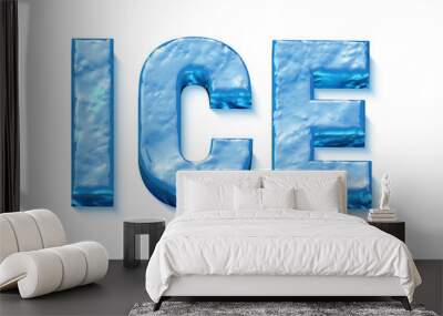 ice cubes font Wall mural