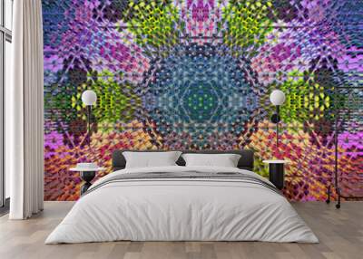 multicolored abstract background, texture and pattern, digital illustration Wall mural