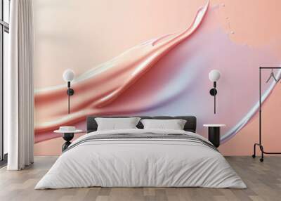 foundation smear beige, blue and ligth pink tone foundation texture for background. Wall mural