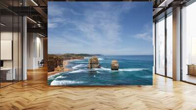 Panorama with the Two Apostles on the Great Ocean Road Wall mural