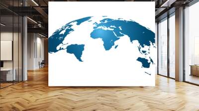 World map, detailed country map of the world, blue template for annual report format, business, infographic, global tourism - vector Wall mural