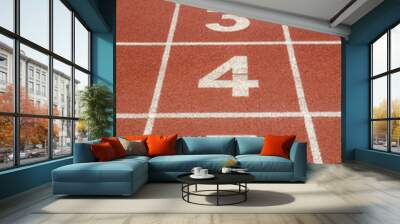 Start or finish position on running track Wall mural