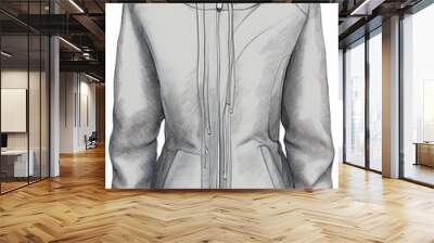 Jacket stylish sketch illustration Wall mural