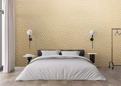 detailed view of a light-colored, sand-textured leather surface. The image captures the intricate patterns and natural look of the material, highlighting its realistic and high-quality finish Wall mural