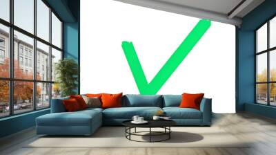 green check mark Wall mural