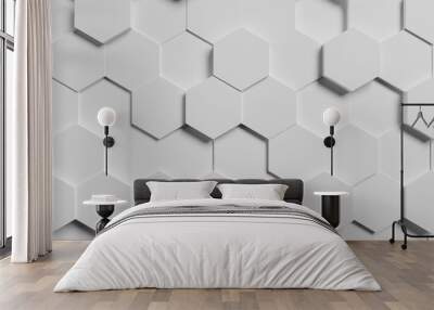 abstract background with hexagons Wall mural