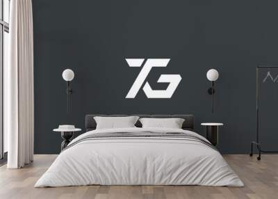 Abstract TG, GT, T, G Letters Logo Monogram icon. Wall mural