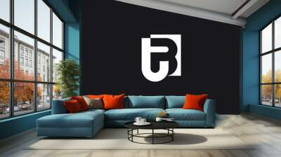 Abstract TR, RT, T, R Letters Logo Initial Based Monogram Icon Vector. Wall mural