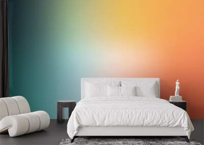 blue white and orange gradient backgorund, flyer and web banner background Wall mural