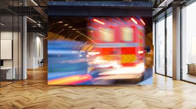 traffic in a tunnel background Wall mural