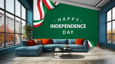 Happy Italy Independent Day Vector Template Design Illustration Wall mural