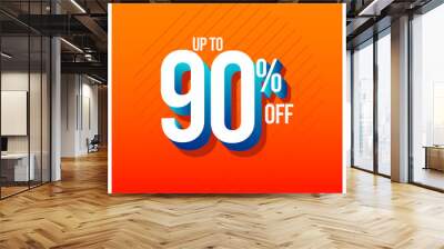 Sale Discount up to 90% off Set Vector Template Design Illustration Wall mural